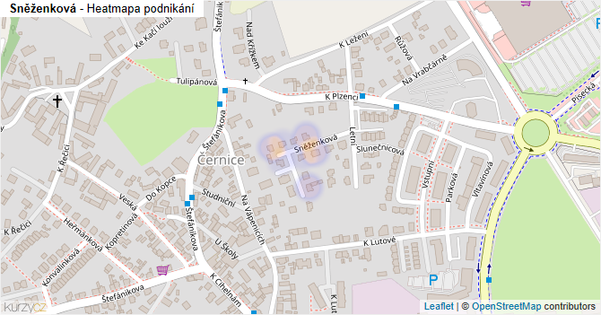Sněženková - mapa podnikání