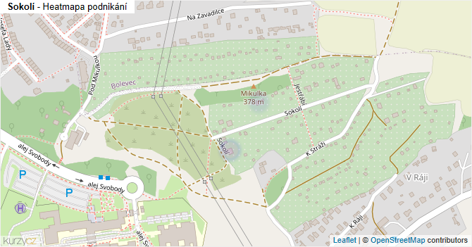 Sokolí - mapa podnikání