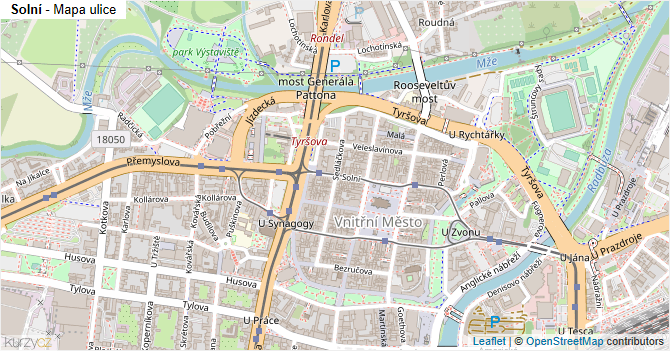 Solní - mapa ulice