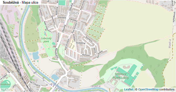 Souběžná - mapa ulice