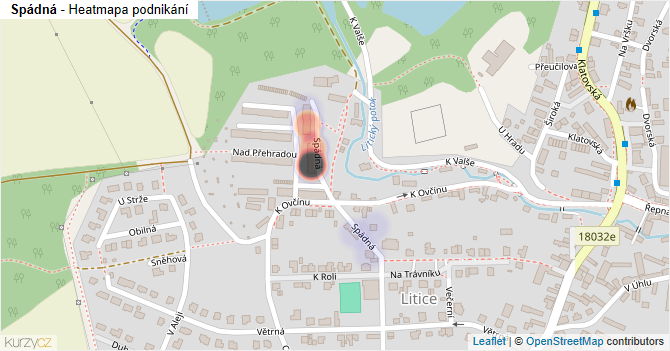 Spádná - mapa podnikání