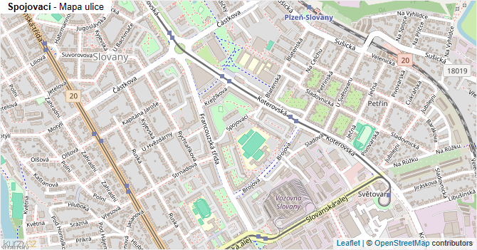 Spojovací - mapa ulice