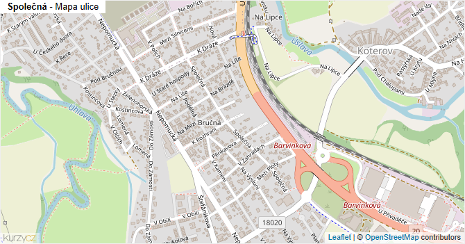 Společná - mapa ulice