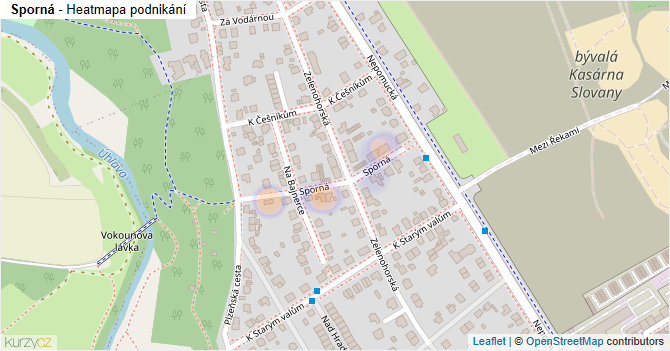 Sporná - mapa podnikání
