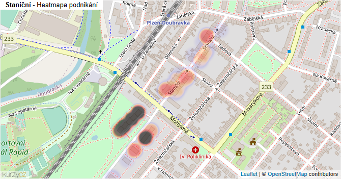 Staniční - mapa podnikání