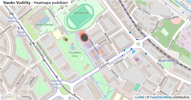Stanko Vodičky - mapa podnikání