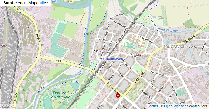 Stará cesta - mapa ulice