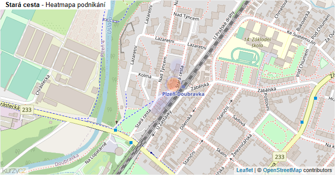 Stará cesta - mapa podnikání