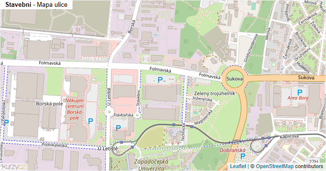 Stavební - mapa ulice