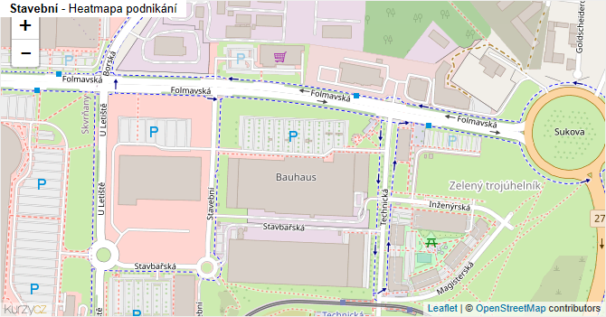 Stavební - mapa podnikání