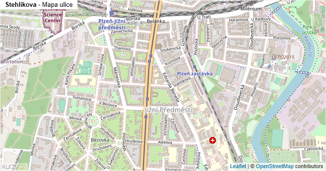 Stehlíkova - mapa ulice