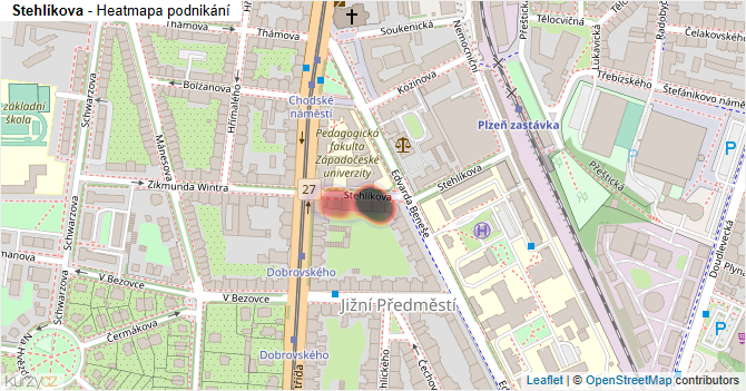 Stehlíkova - mapa podnikání