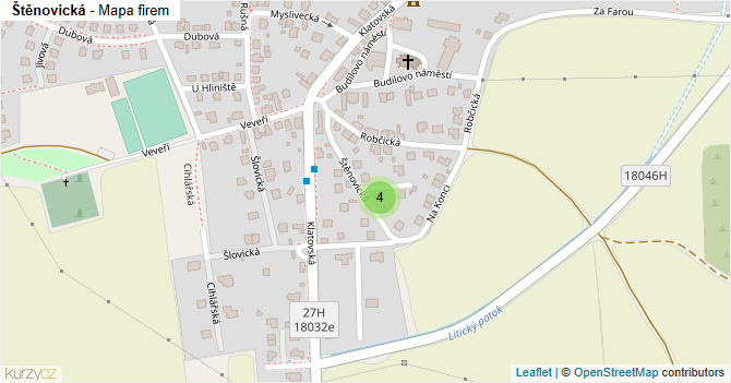 Štěnovická - mapa firem