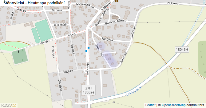 Štěnovická - mapa podnikání