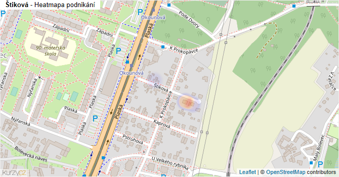 Štiková - mapa podnikání