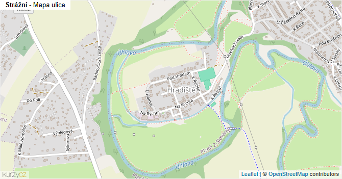 Strážní - mapa ulice