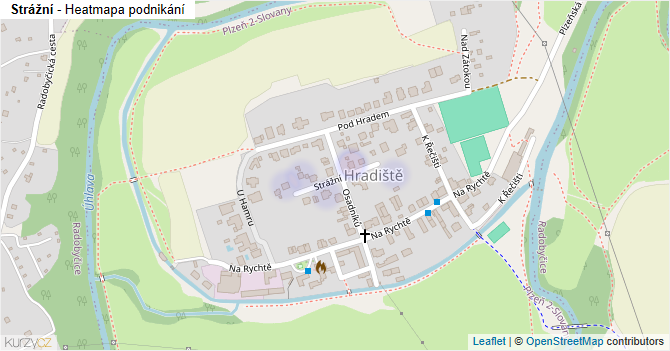 Strážní - mapa podnikání