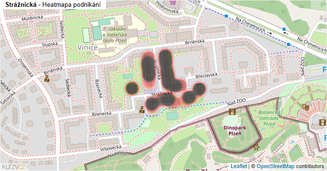 Strážnická - mapa podnikání