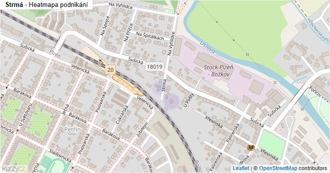 Strmá - mapa podnikání