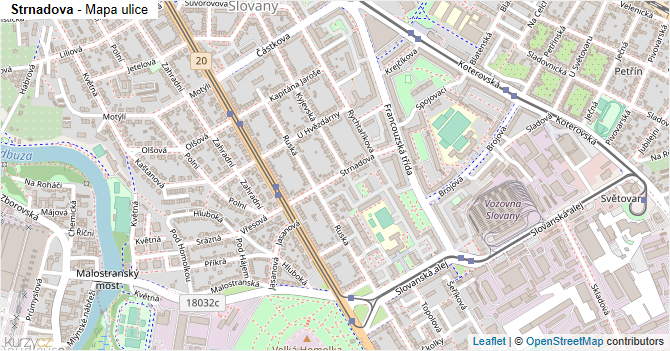 Strnadova - mapa ulice