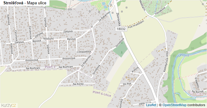 Strnišťová - mapa ulice