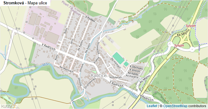 Stromková - mapa ulice