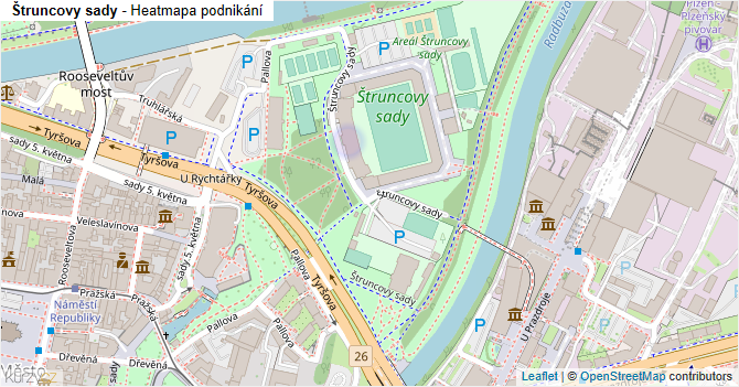 Štruncovy sady - mapa podnikání