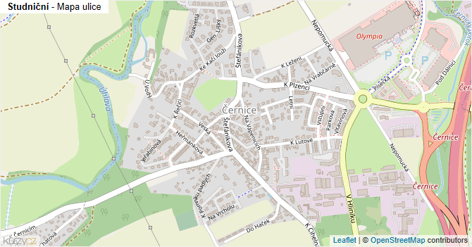 Studniční - mapa ulice