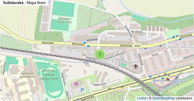Sulislavská - mapa firem