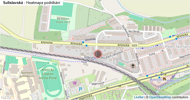Sulislavská - mapa podnikání