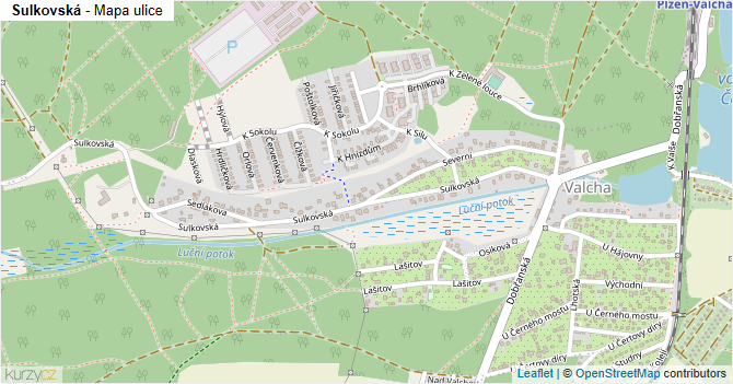 Sulkovská - mapa ulice