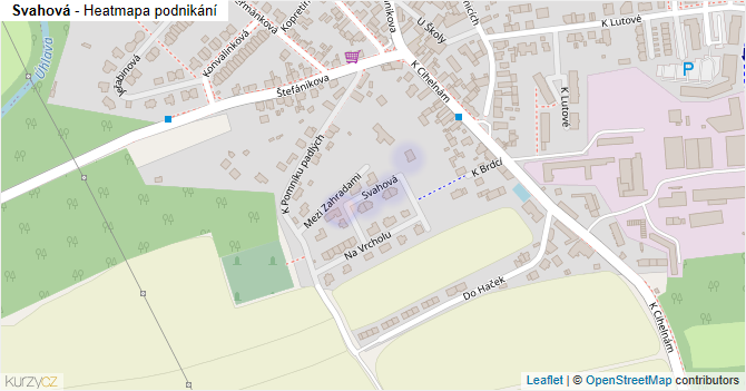 Svahová - mapa podnikání
