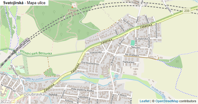 Svatojirská - mapa ulice