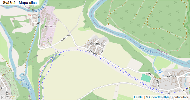 Svážná - mapa ulice