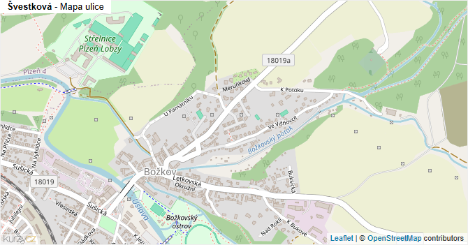 Švestková - mapa ulice