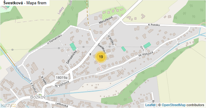 Švestková - mapa firem