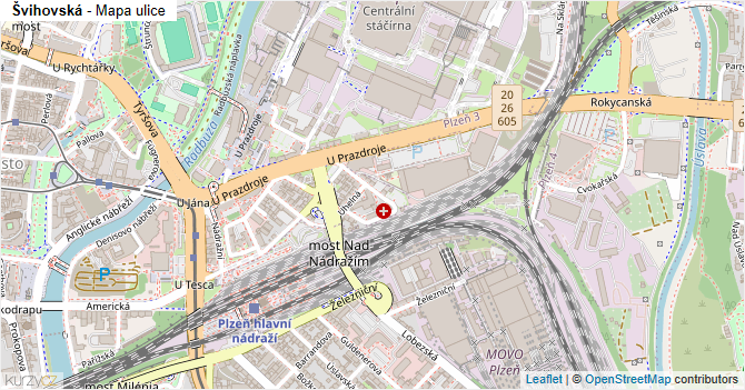 Švihovská - mapa ulice