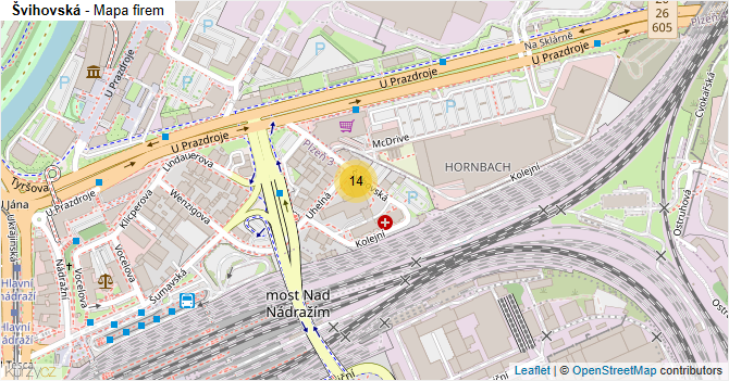 Švihovská - mapa firem