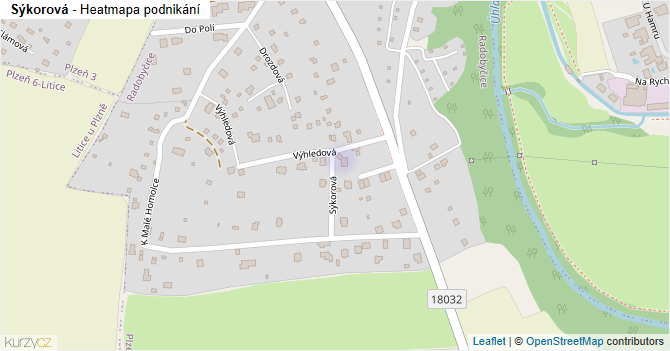 Sýkorová - mapa podnikání