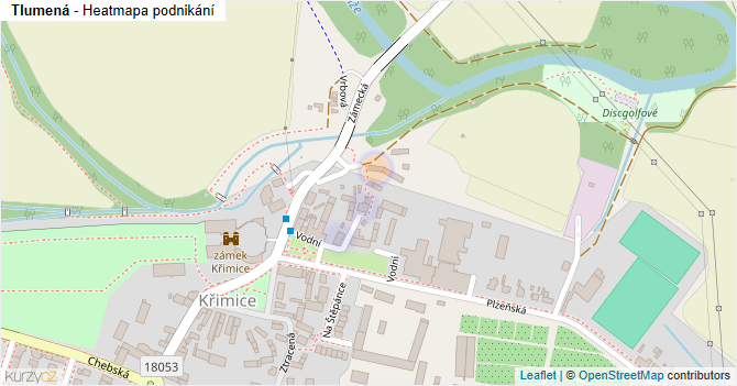 Tlumená - mapa podnikání