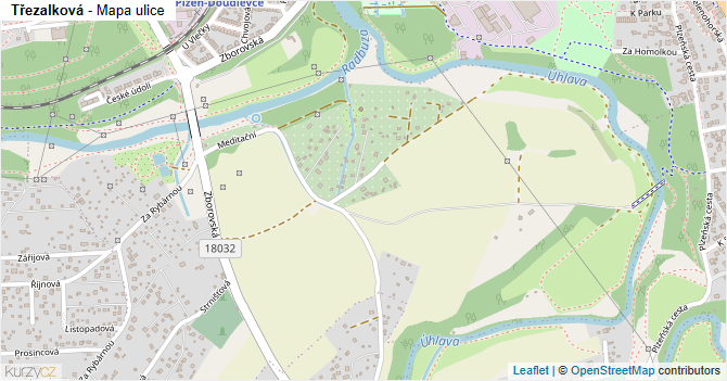Třezalková - mapa ulice