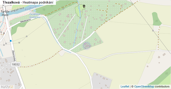 Třezalková - mapa podnikání