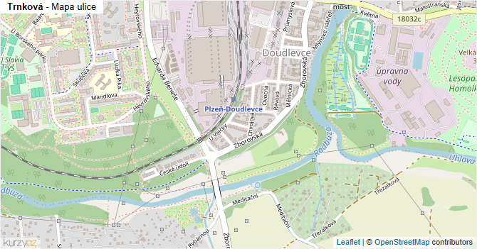 Trnková - mapa ulice