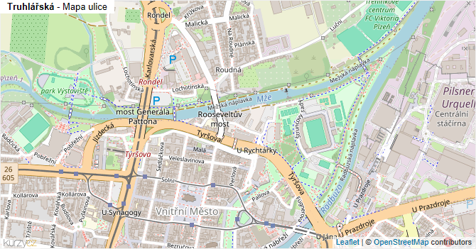 Truhlářská - mapa ulice