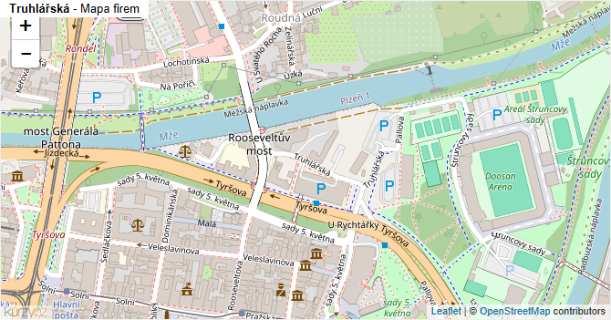 Truhlářská - mapa firem