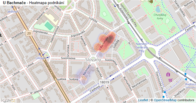 U Bachmače - mapa podnikání