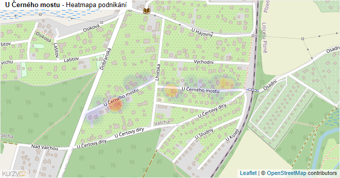 U Černého mostu - mapa podnikání