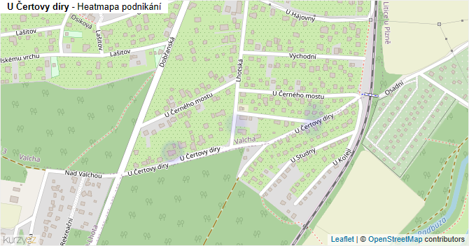 U Čertovy díry - mapa podnikání