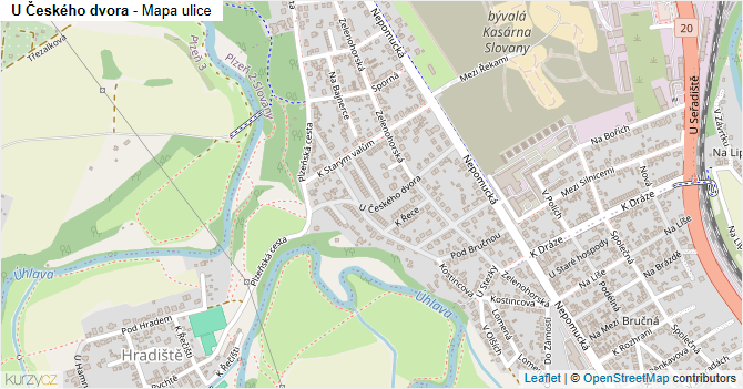 U Českého dvora - mapa ulice