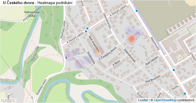 U Českého dvora - mapa podnikání